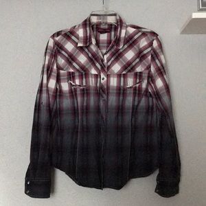 Button Down Ombre top